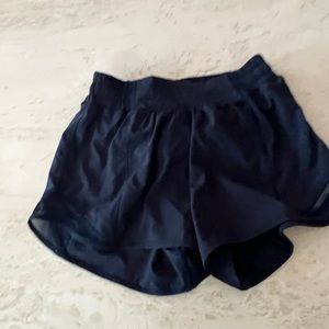 Navy blue lululemon hotty hot shorts